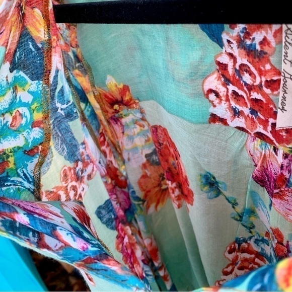 Aratta Silent Journey Floral Long Sleeve Blouse Top Feminine Lace Drapey Sz S - Picture 7 of 11